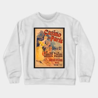 Vintage europe poster paris gambling Crewneck Sweatshirt
